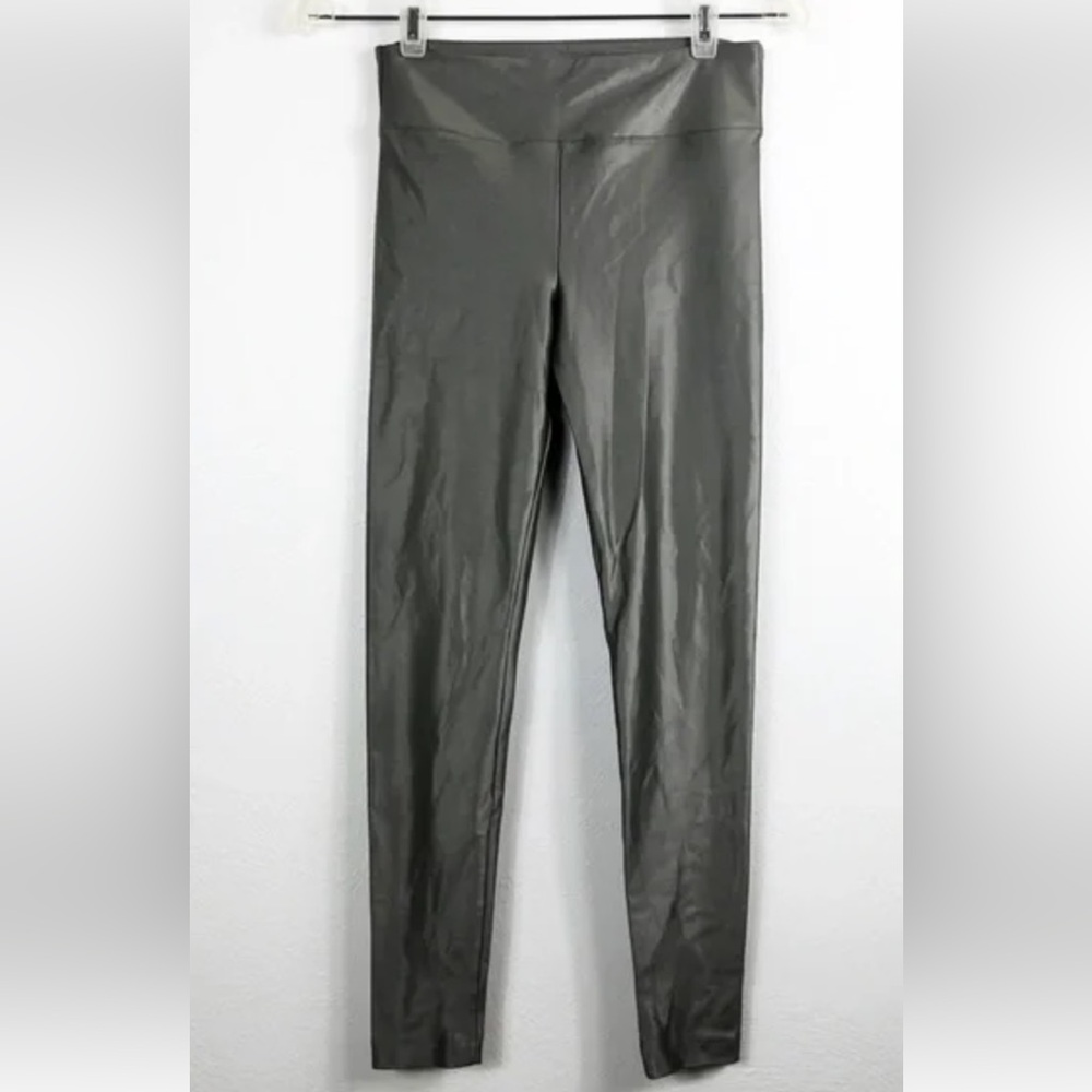 Koral Khaki Faux Leather-Look Leggings